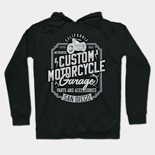 Motorcycle Garage San Diego California Hoodie